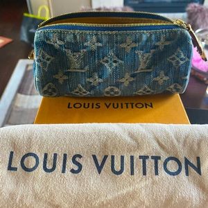 🔷💙 LOUIS VUITTON 2006 TROUSSE SPEEDY GM MONOGRAM DENIM💙🔷